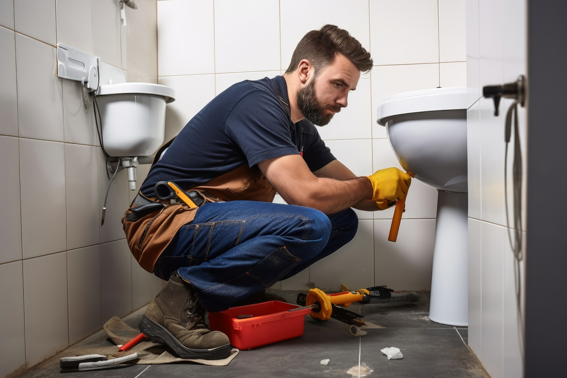Professional plumber repairing bathroom fixtures - licensed plumbing services in New Zealand